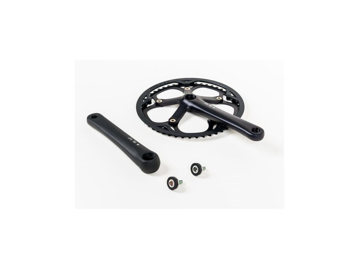 BROMPTON Black Edition 'Spider' crankset, LH & RH complete click to zoom image