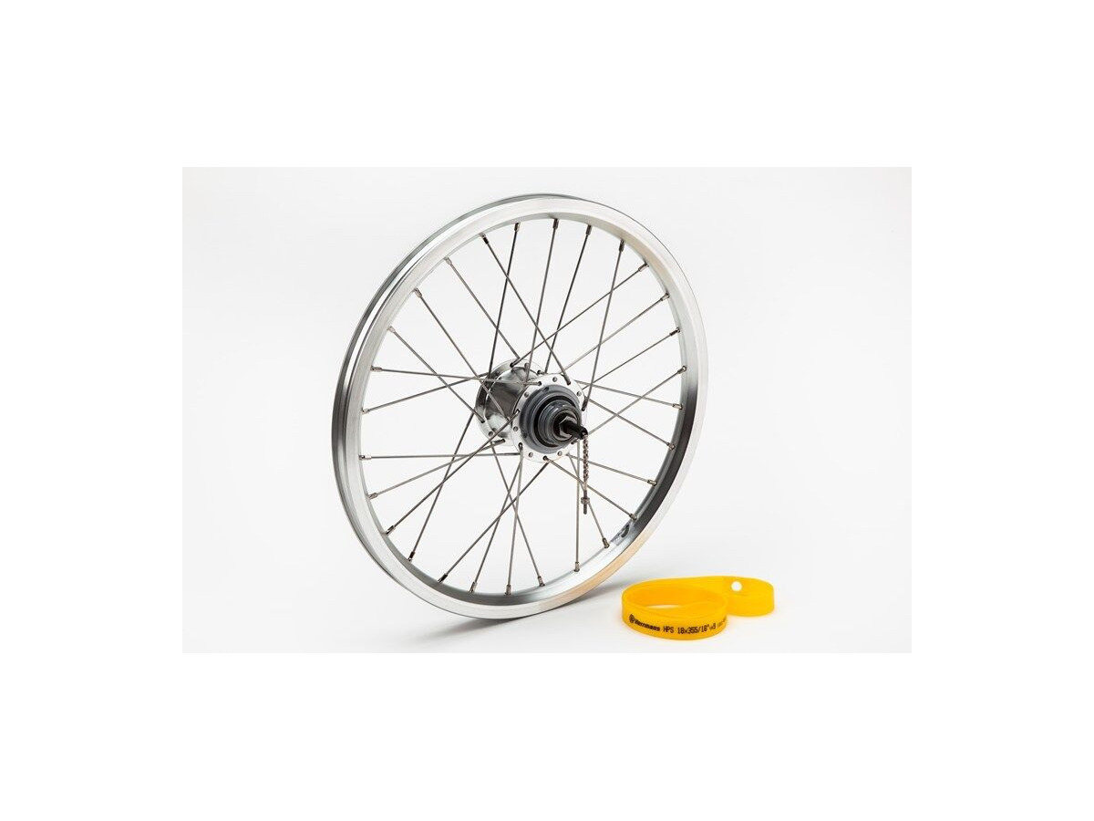 BROMPTON 3 speed rear wheel with Sturmey hub click to zoom image