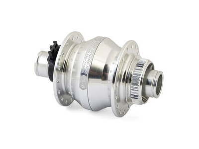 SP PL-6 Power Dynamo Hub Front - 6V-3W - 15x100mm Thru-Axle type. Centrelock Disc. For 26"/700c wheels Silver 32H
