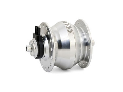 SP SV-8 Small Dynamo Hub Front - 6V-3W - 7.9mm QR (Suit Brompton). 74mm OLD, No Offset, for 20" Wheels 32H 32H Silver  click to zoom image