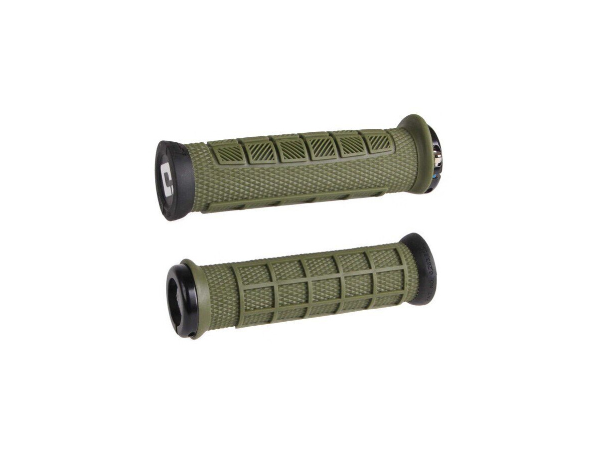 ODI Elite Pro MTB Lock On Grips 130mm - Army Green click to zoom image