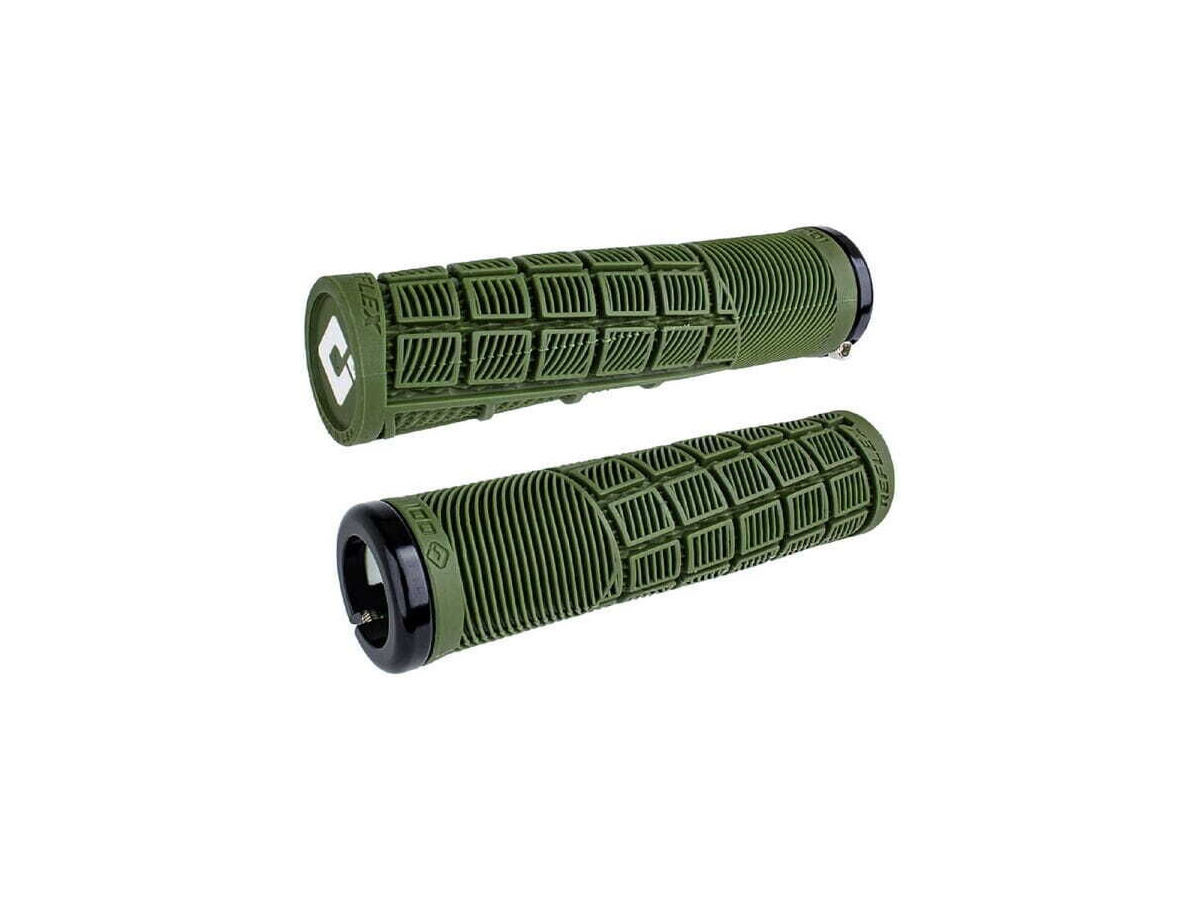 ODI Reflex MTB Lock On Grips 135mm - Army Green click to zoom image