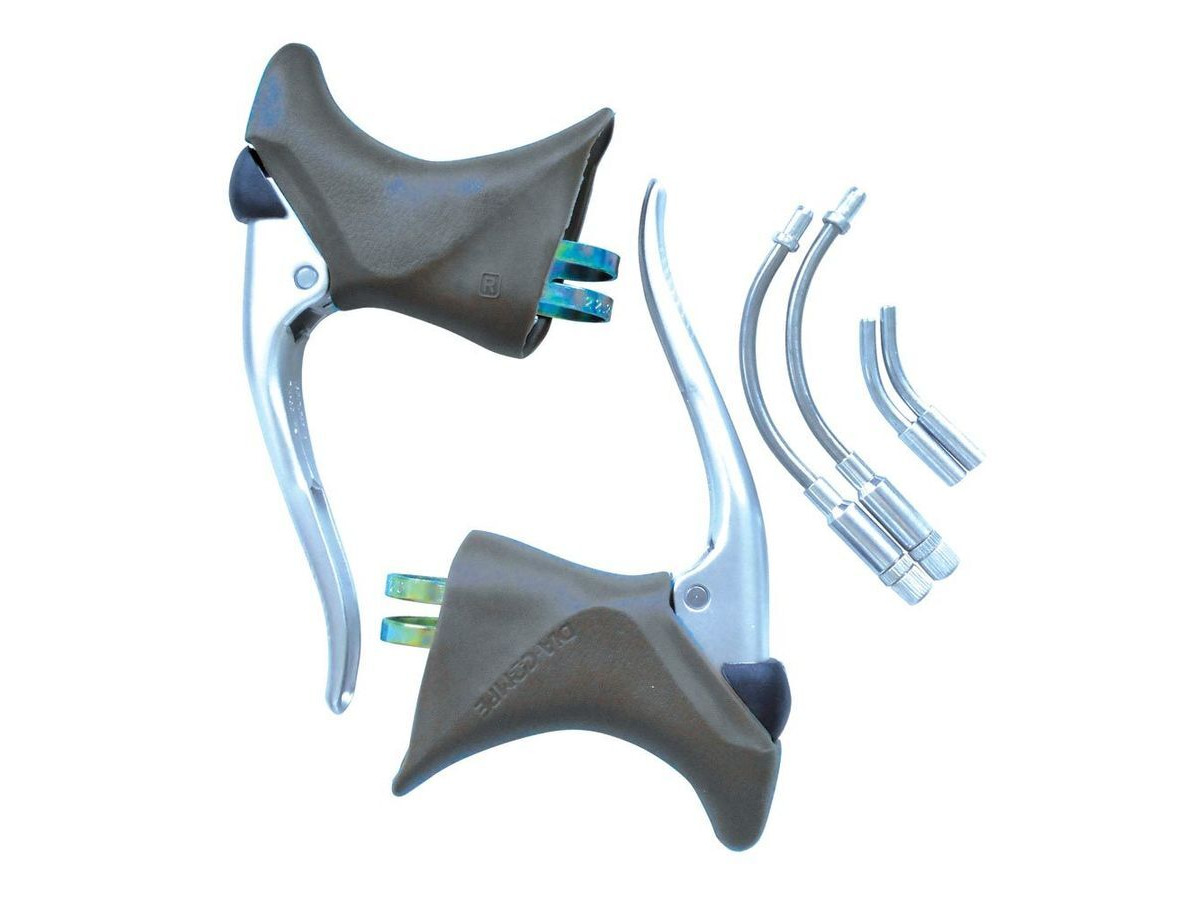 Dia-Compe 287 Hooded Levers Black/Silver 23.8mm click to zoom image