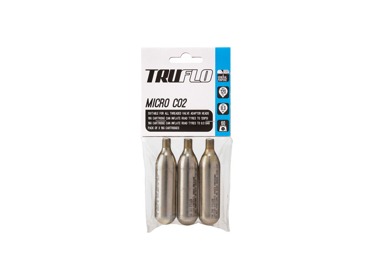 TRUFLO Micro CO2 Pump Refill Pack (3 x 16 g Cartridges) click to zoom image