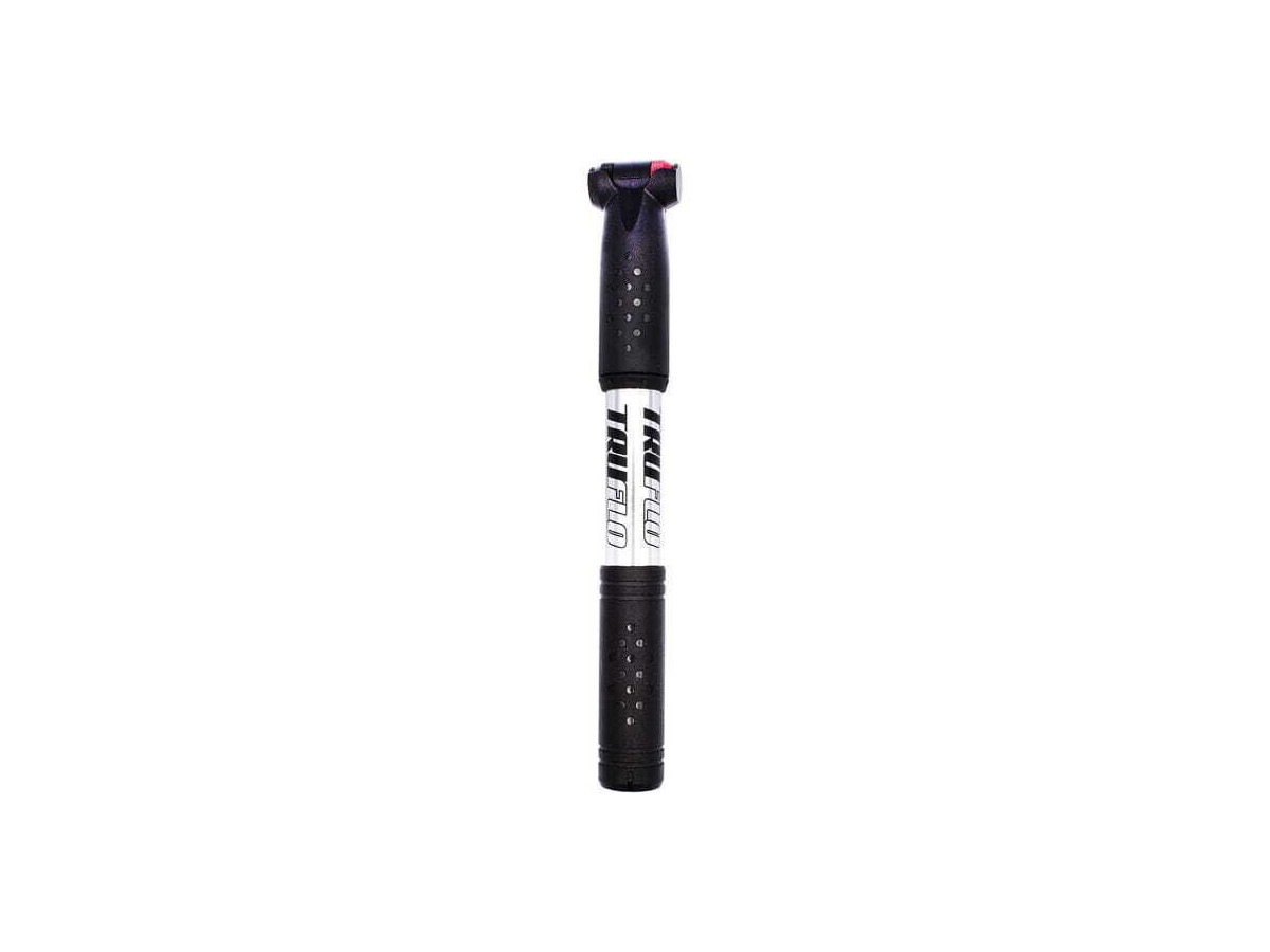 TRUFLO Micro 4 mini pump, flexi head for presta and schrader. Silver and black click to zoom image