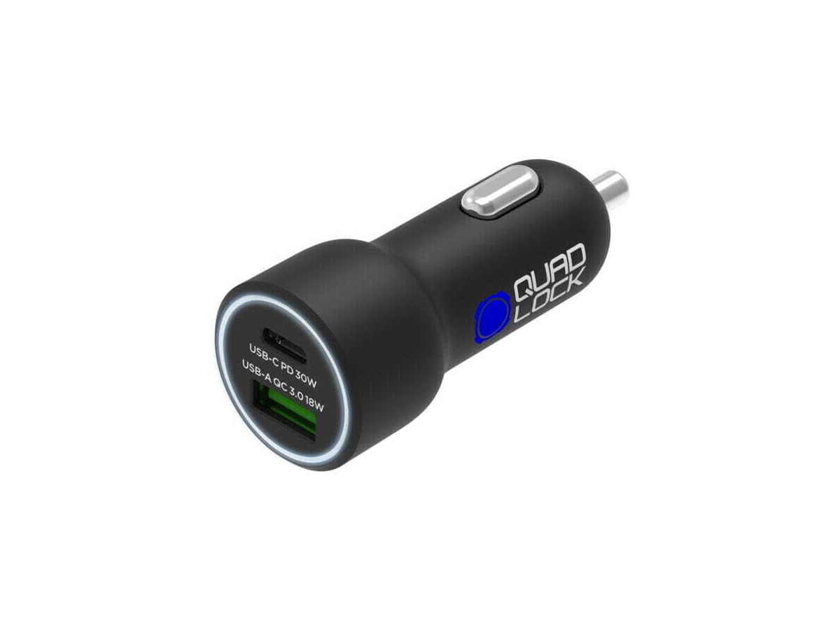 QUADLOCK Dual USB 48W Dual Car Charger click to zoom image