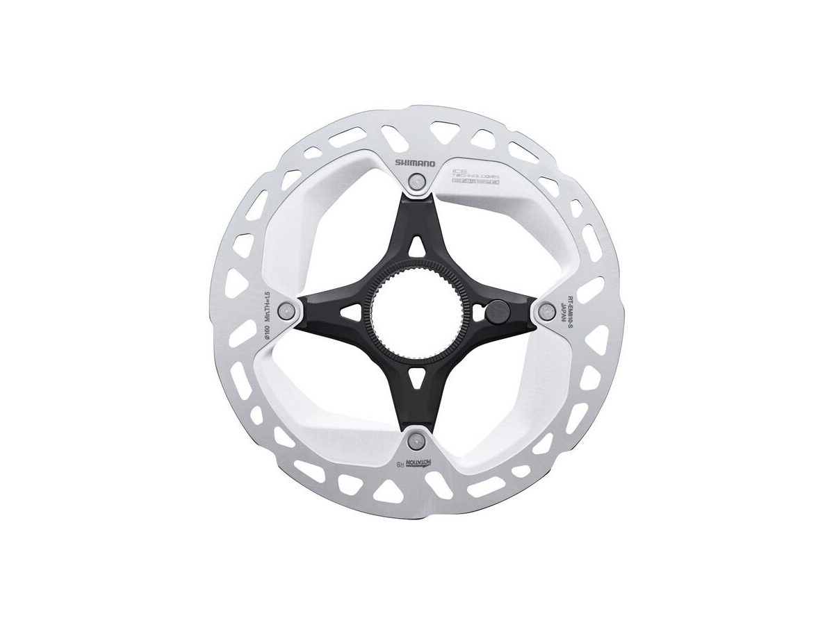 SHIMANO STEPS RT-EM810 Steps rotor with lockring, Ice Tech, 160 mm click to zoom image