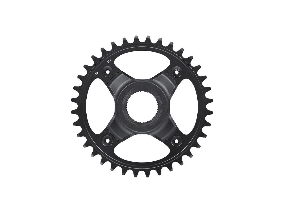 SHIMANO STEPS SM-CRE70-12-B chainring, 36T for chainline 53 mm, without chainguard, black click to zoom image