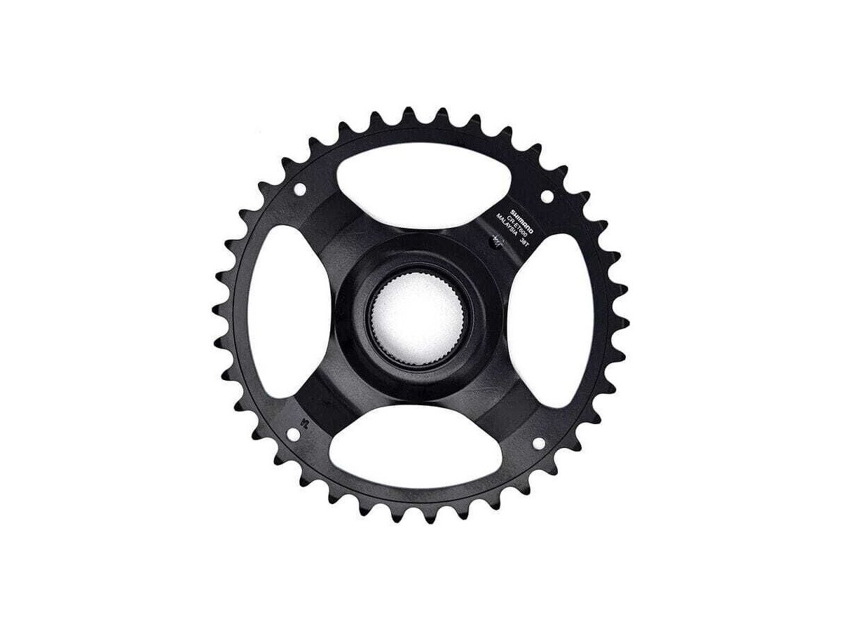 SHIMANO STEPS CR-ET600 chainring, 38T without chain guard, for chain line 50 mm, black click to zoom image