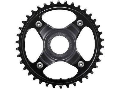 SHIMANO STEPS SM-CRE80-B chainring, 34T without chain guard, for chain line 55 mm, black 