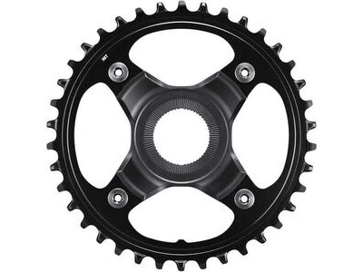 SHIMANO STEPS SM-CRE80-B chainring, 38T without chain guard, for chain line 55 mm, black 