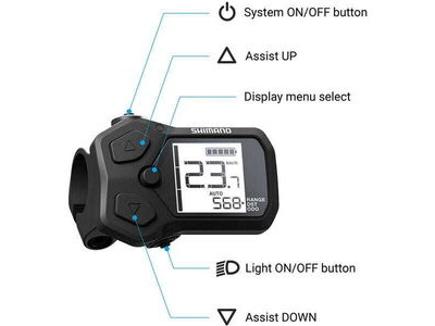 SHIMANO STEPS SC-EN500 cycle computer, I-Spec-EV click to zoom image