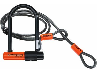 KRYPTONITE Evolution Mini 7 Lock with 4 ft Kryptoflex Cable with FlexFrame Bracket 