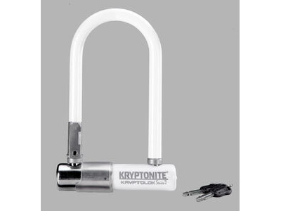 KRYPTONITE KryptoLok Series 2 Mini - with FlexFrame U-bracket Limited Edition White click to zoom image