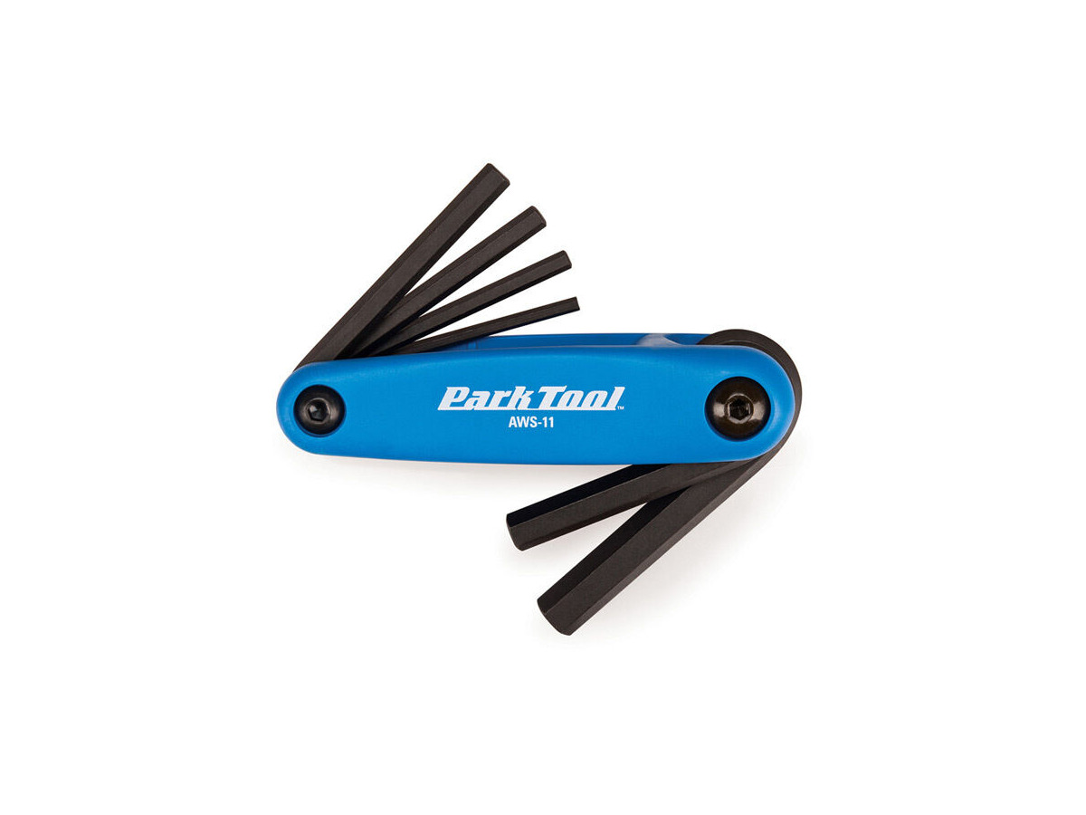 PARK AWS-11 Fold-Up Hex Wrench Set 3 to 6, 8 & 10mm click to zoom image