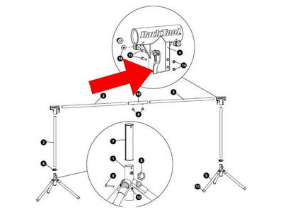 PARK 929-ES - Top Tube Quick Release Assembly for ES-1 & ES-2