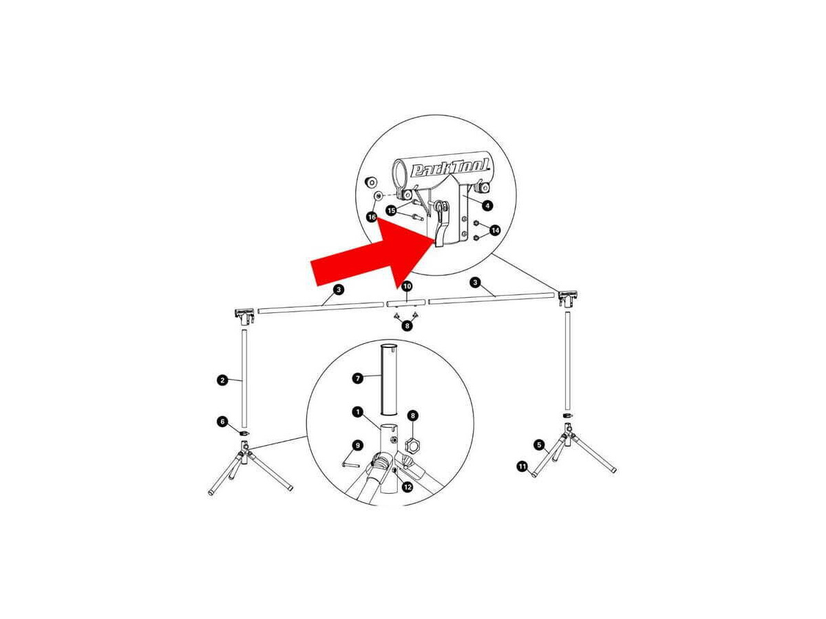 PARK 929-ES - Top Tube Quick Release Assembly for ES-1 & ES-2 click to zoom image
