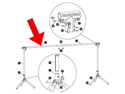 PARK 939-ES - Top Tube Assembly for ES-1 & ES-2