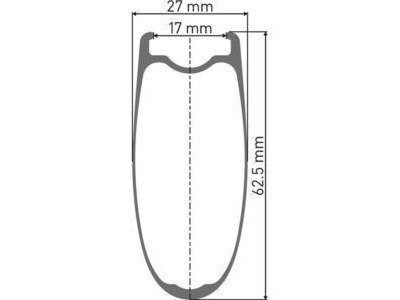 DT SWISS ARC 1400 DICUT wheel, carbon clincher 62 x 17 mm rim, rear click to zoom image