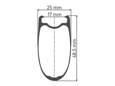 DT SWISS ARC 1400 DICUT wheel, carbon clincher 48 x 17 mm rim, front click to zoom image