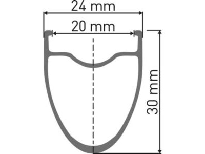 DT SWISS T 1800 track wheel, clincher 30 mm, front click to zoom image