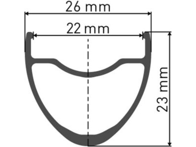 DT SWISS HE 1800 HYBRID disc brake wheel, clincher 23 x 22 mm, front click to zoom image