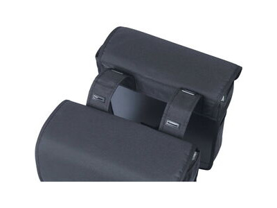 BASIL GO double bag, 32L, solid black click to zoom image