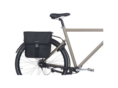 BASIL GO double bag, 32L, solid black click to zoom image